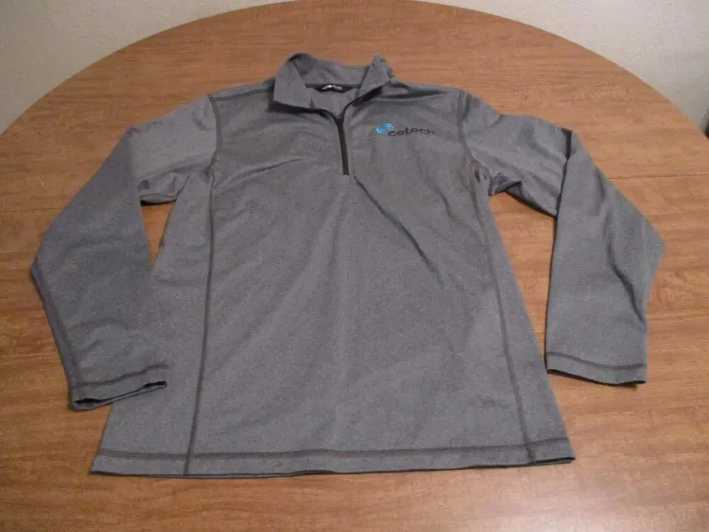 THE NORTH FACE MENS 1/4 ZIP PULLOVER GRAY SHIRT SIZE M